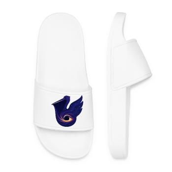 Cosmic Bird Heron Crane Stork - Women’s Pool Sliders - white - Front
