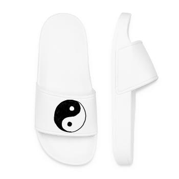 Yin Yang Symbol - Hand drawn Illustration - Women’s Pool Sliders - white - Front