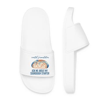 Pain au levain Demandez-moi des informations sur mon pain levain - Claquettes Femme - blanc - Devant