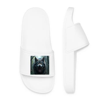 Aggressive wolf - Women’s Pool Sliders - white - Front