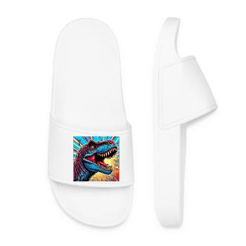 dinosaure - Claquettes Femme - blanc - Devant
