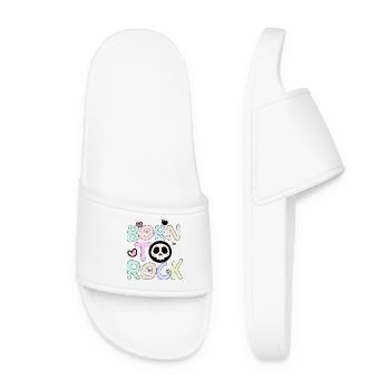 Born To Rock Rainbow - Women’s Pool Sliders - white - Front