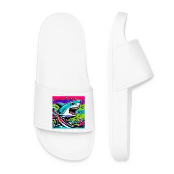 Shark - Women’s Pool Sliders - white - Front