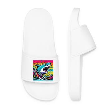 Shark - Women’s Pool Sliders - white - Front