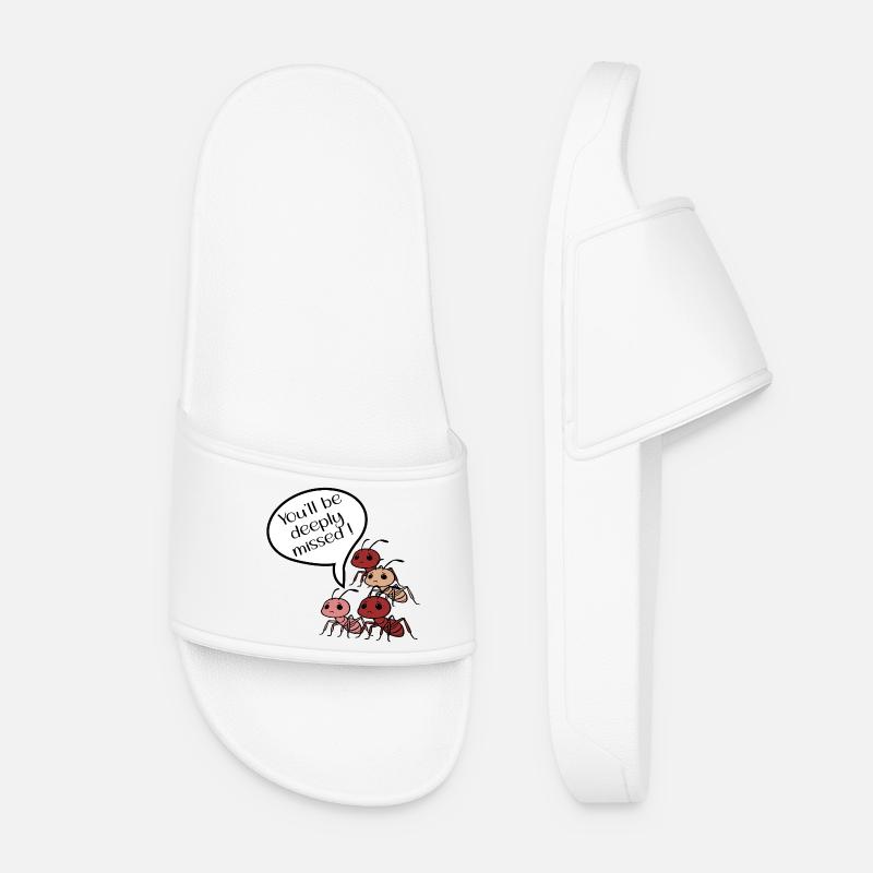 Farewell Colleagues Ants - Women’s Pool Sliders - white