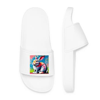 lapin - Claquettes Femme - blanc - Devant