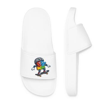 Puzzle Buddy Skater - Frauen Badelatschen - Weiß - Vorne
