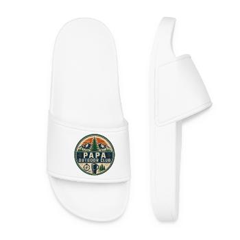 Club de plein air Papa - Claquettes Femme - blanc - Devant
