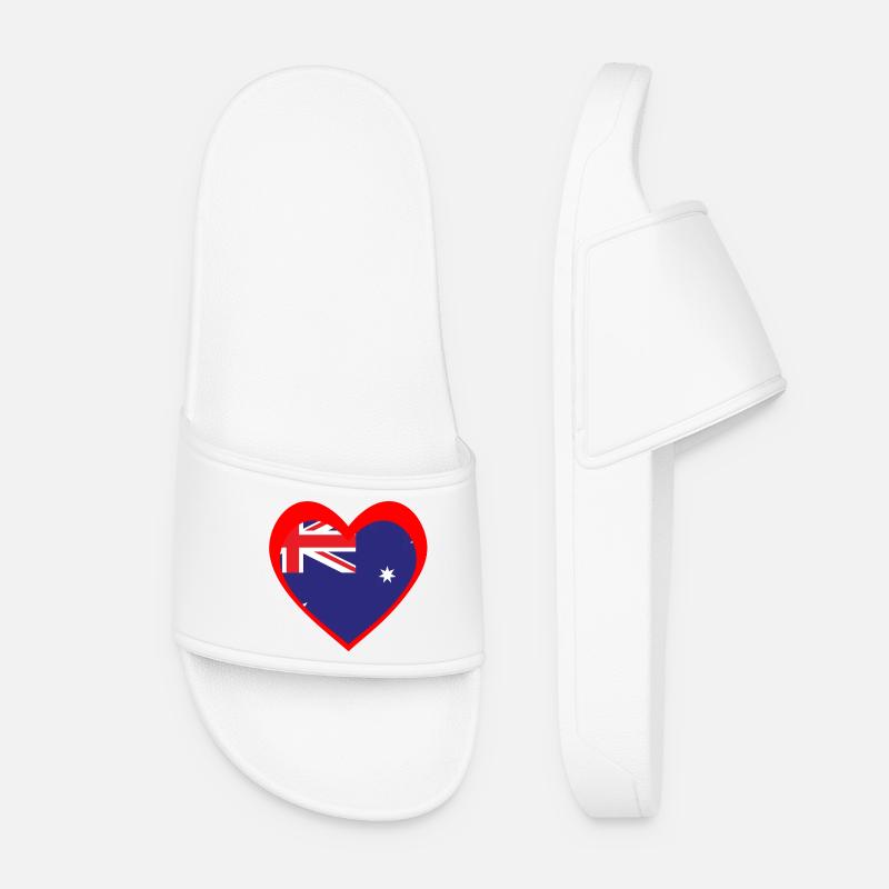 Red Aussie Heart – Wahrer südlicher Geist - Frauen Badelatschen - Weiß