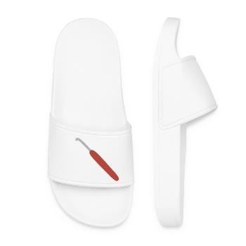 Red-Handled Crochet Hook - Women’s Pool Sliders - white - Front