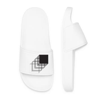 Bauhaus bold square design - Women’s Pool Sliders - white - Front