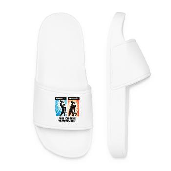 Gym Humor Fitness Geschenk lustig Spruch Training - Frauen Badelatschen - Weiß - Vorne