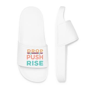 Drop Push Rise Skateboard - Women’s Pool Sliders - white - Front