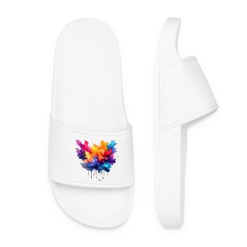 Explosion des couleurs flux de couleurs - Claquettes Femme - blanc - Devant