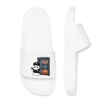 Ghost policeman in search of clues - Women’s Pool Sliders - white - Front