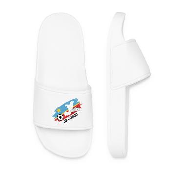 DRC Congo Football DRC Soccer Soccer Jersey - Women’s Pool Sliders - white - Front