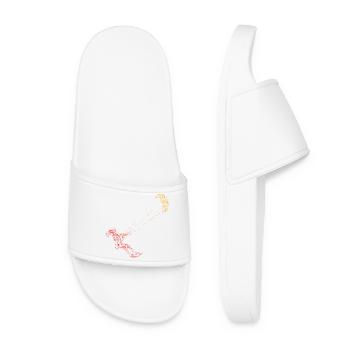 Gift idea for a kitesurfer with kitesurfing - Women’s Pool Sliders - white - Front