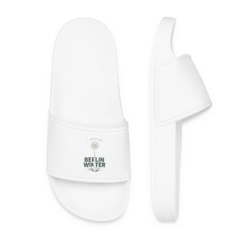 Berlin Winter Überlebt Lampe - Frauen Badelatschen - Weiß - Vorne