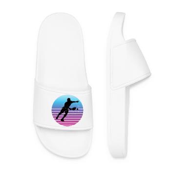 Idée cadeau pour les fans de pickleball - Claquettes Femme - blanc - Devant