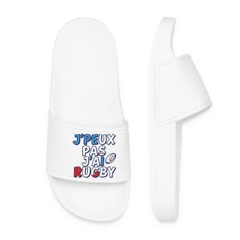 rugby, fan de rugby, rugby humour - Claquettes Femme - blanc - Devant