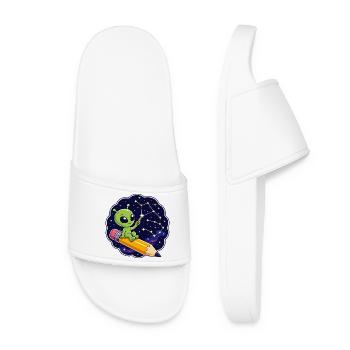 Star Friend on Pencil - Women’s Pool Sliders - white - Front