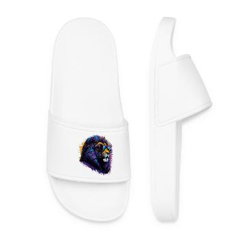 Neon Lion - Claquettes Femme - blanc - Devant