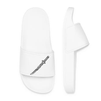 Katana Sword Fantasy Samurai Ninja Cosplay - Women’s Pool Sliders - white - Front