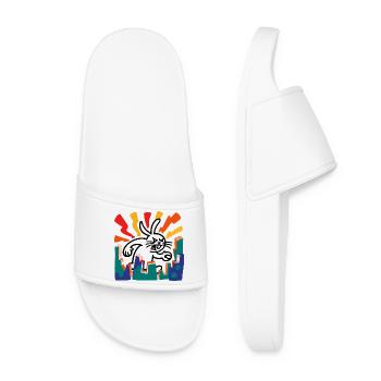 Evil Giant Bunny - Women’s Pool Sliders - white - Front