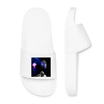Méduse cosmique et Œil Astro - Claquettes Femme - blanc - Devant