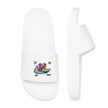 Axolotl Jet Ski Neon Splash - Women’s Pool Sliders - white - Front