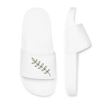 Vigne olivier diagonale - Claquettes Femme - blanc - Devant