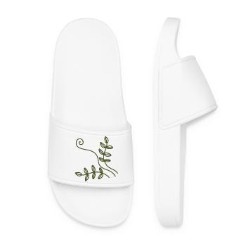 Art en ligne Olive Vine - Claquettes Femme - blanc - Devant
