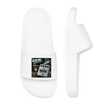 The Black Hole Surfer — Vintage Space Rock Guitar  - Women’s Pool Sliders - white - Front