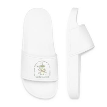 Matcha mom wellness aesthetic - Women’s Pool Sliders - white - Front