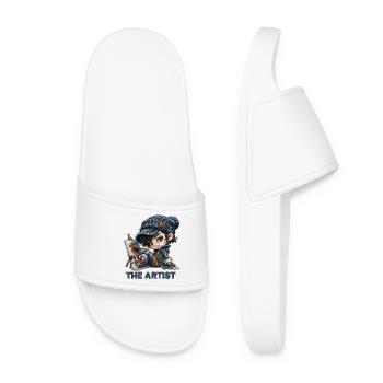Artiste chibi au pinceau - Claquettes Femme - blanc - Devant