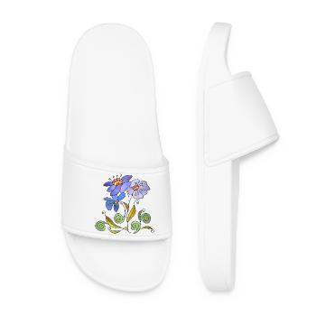 Flowers - Women’s Pool Sliders - white - Front