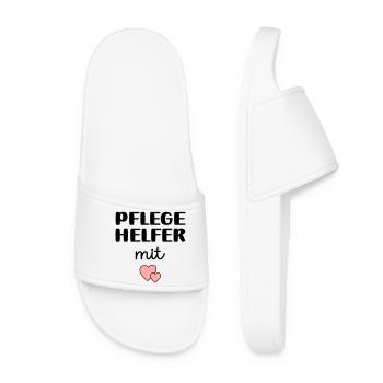 Pflegehelfer - Frauen Badelatschen - Weiß - Vorne
