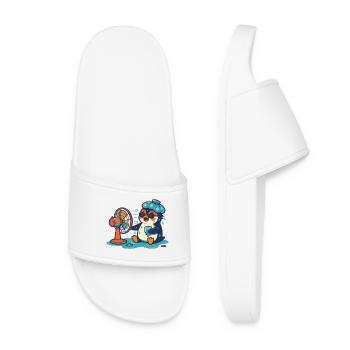 Penguin in summer stress - Women’s Pool Sliders - white - Front