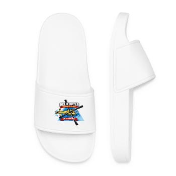 Helicopter Rescue Team Emblem - Women’s Pool Sliders - white - Front