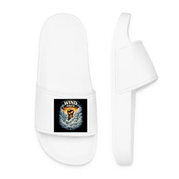 Wind power fist over clouds - Women’s Pool Sliders - white - Front