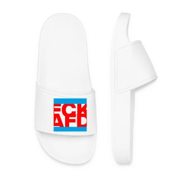 FCK AFD, NIE WIEDER IST JETZT, PAS DE NZS, PAS D’AFD - Claquettes Femme - blanc - Devant