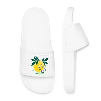 Lemon du football pour enfants - Claquettes Femme - blanc - Devant