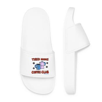 Le club de café de maman fatiguée - Claquettes Femme - blanc - Devant