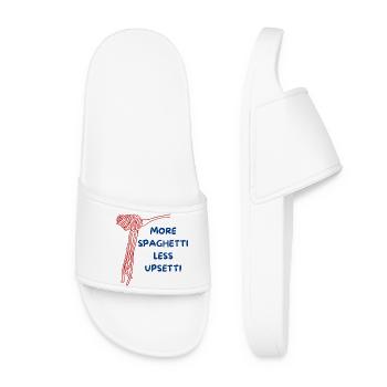 Design spaghetti amusant - Claquettes Femme - blanc - Devant