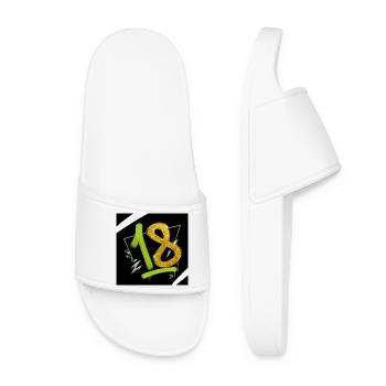 Glitter 18 Graffiti Numéro Néon - Claquettes Femme - blanc - Devant