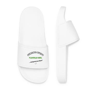 Pas forts, esprit flexible – cœur généreux - Claquettes Femme - blanc - Devant
