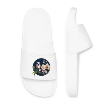 Mante religieuse sur orchidées - Claquettes Femme - blanc - Devant