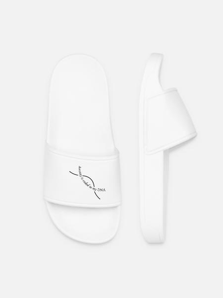 Anxiety DNA Helix - Women’s Pool Sliders - white
