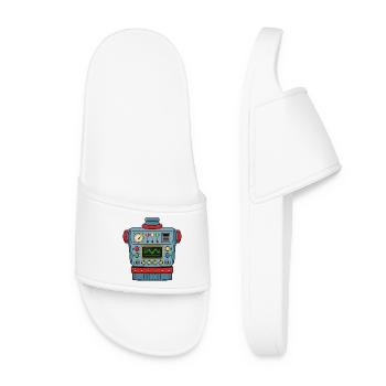 Robot de bande dessinée cool – Design futuriste - Claquettes Femme - blanc - Devant