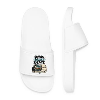 Livres Animaux de compagnie Chat Chien Cadeau pour lecteurs - Claquettes Femme - blanc - Devant